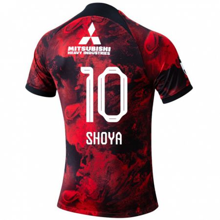 Kandiny Férfi Shoya Nakajima #10 Piros Fekete Hazai Jersey 2024/25 Mez Póló Ing