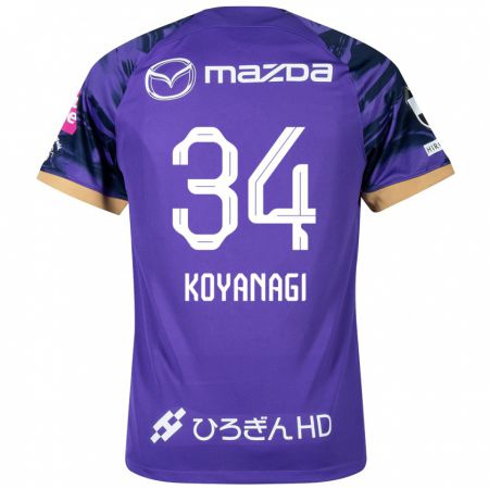 Kandiny Férfi Shu Koyanagi #34 Lila Fehér Hazai Jersey 2024/25 Mez Póló Ing