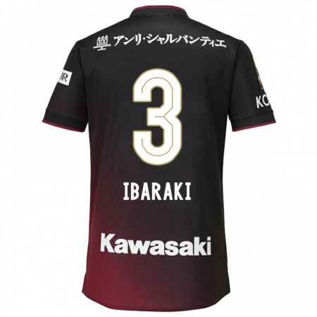 Kandiny Férfi Riku Ibaraki #3 Fekete Piros Hazai Jersey 2024/25 Mez Póló Ing