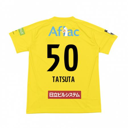 Kandiny Férfi Yugo Tatsuta #50 Sárga Fekete Hazai Jersey 2024/25 Mez Póló Ing