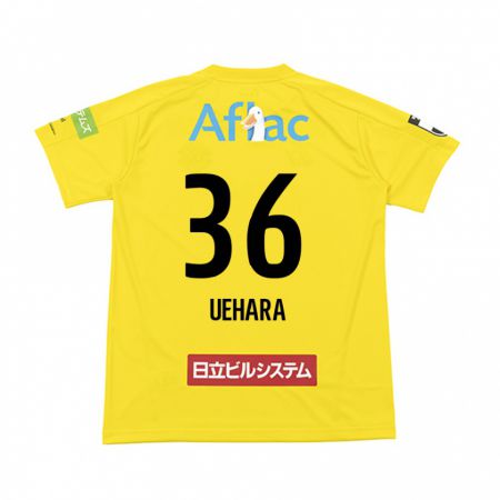 Kandiny Férfi Reo Uehara #36 Sárga Fekete Hazai Jersey 2024/25 Mez Póló Ing