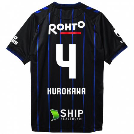 Kandiny Férfi Keisuke Kurokawa #4 Fekete Kék Hazai Jersey 2024/25 Mez Póló Ing