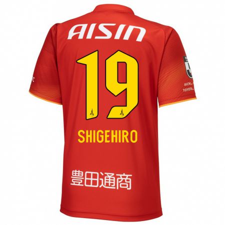 Kandiny Férfi Takuya Shigehiro #19 Piros Fehér Sárga Hazai Jersey 2024/25 Mez Póló Ing