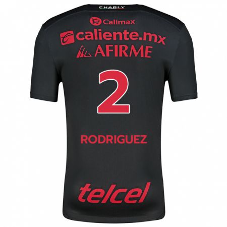 Kandiny Férfi Antonio Rodríguez #2 Fekete Piros Hazai Jersey 2024/25 Mez Póló Ing