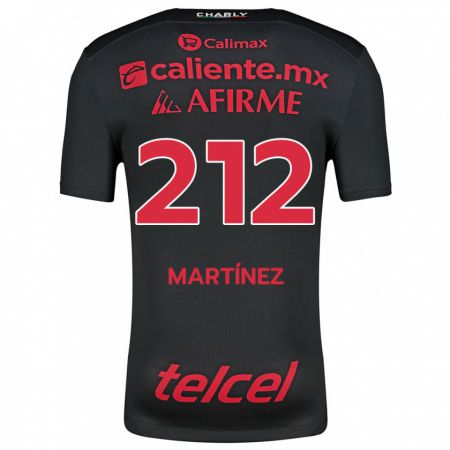 Kandiny Férfi Juan Martínez #212 Fekete Piros Hazai Jersey 2024/25 Mez Póló Ing