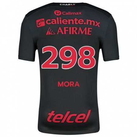 Kandiny Férfi Gilberto Mora #298 Fekete Piros Hazai Jersey 2024/25 Mez Póló Ing