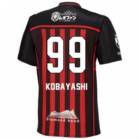 Kandiny Férfi Yuki Kobayashi #99 Piros Fekete Hazai Jersey 2024/25 Mez Póló Ing