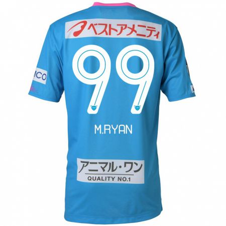 Kandiny Férfi Marcelo Ryan #99 Kék Rózsaszín Hazai Jersey 2024/25 Mez Póló Ing