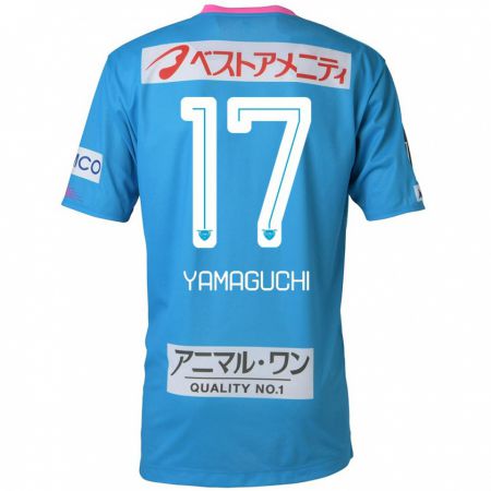 Kandiny Férfi Hikaru Yamaguchi #17 Kék Rózsaszín Hazai Jersey 2024/25 Mez Póló Ing