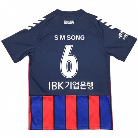 Kandiny Férfi Min-Seob Song #6 Kék Piros Hazai Jersey 2024/25 Mez Póló Ing