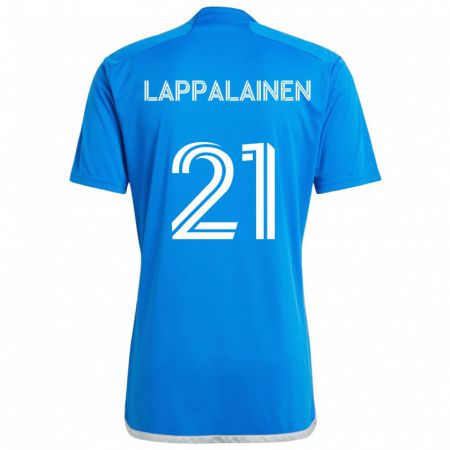 Kandiny Férfi Lassi Lappalainen #21 Kék Fehér Hazai Jersey 2024/25 Mez Póló Ing