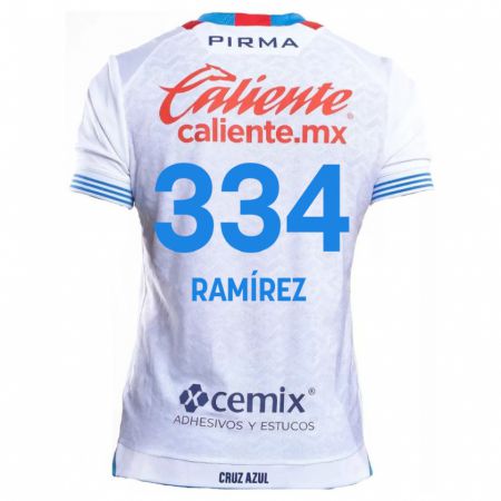 Kandiny Férfi Mauricio Ramírez #334 Fehér Kék Idegenbeli Jersey 2024/25 Mez Póló Ing