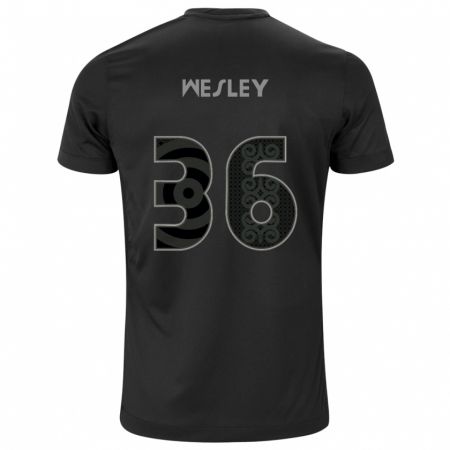 Kandiny Férfi Wesley #36 Fekete Idegenbeli Jersey 2024/25 Mez Póló Ing