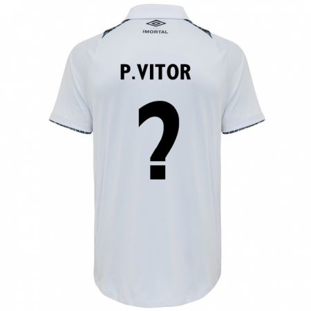 Kandiny Férfi Pedro Vitor #0 Fehér Kék Idegenbeli Jersey 2024/25 Mez Póló Ing