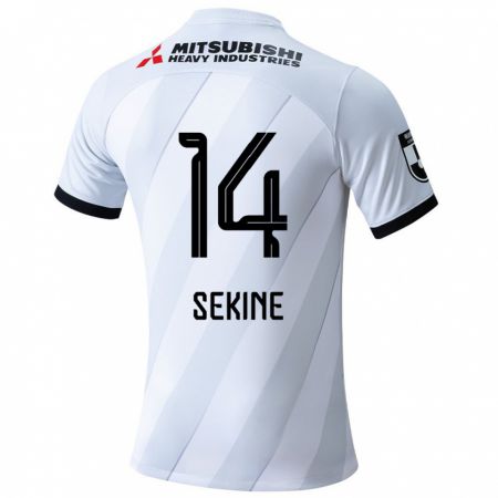 Kandiny Férfi Takahiro Sekine #14 Fehér Szürke Idegenbeli Jersey 2024/25 Mez Póló Ing