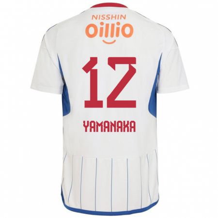 Kandiny Férfi Yuki Yamanaka #12 Fehér Kék Piros Idegenbeli Jersey 2024/25 Mez Póló Ing