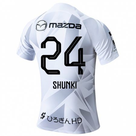 Kandiny Férfi Shunki Higashi #24 Fehér Szürke Fekete Idegenbeli Jersey 2024/25 Mez Póló Ing