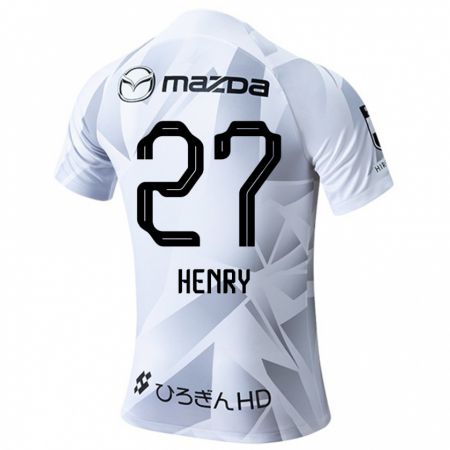 Kandiny Férfi Osamu Henry Iyoha #27 Fehér Szürke Fekete Idegenbeli Jersey 2024/25 Mez Póló Ing