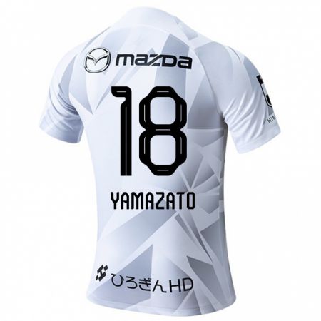 Kandiny Férfi Kenshin Yamazato #18 Fehér Szürke Fekete Idegenbeli Jersey 2024/25 Mez Póló Ing