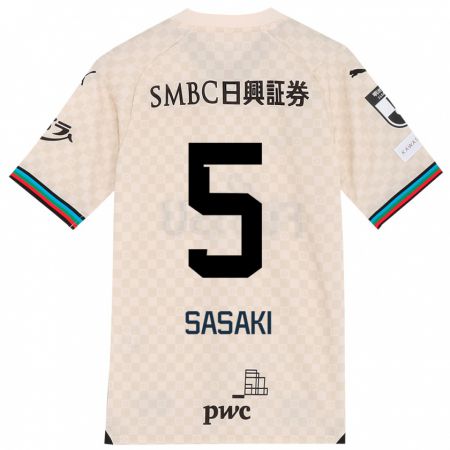 Kandiny Férfi Asahi Sasaki #5 Fehér Szürke Idegenbeli Jersey 2024/25 Mez Póló Ing