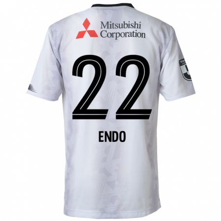 Kandiny Férfi Keita Endo #22 Fehér Fekete Idegenbeli Jersey 2024/25 Mez Póló Ing