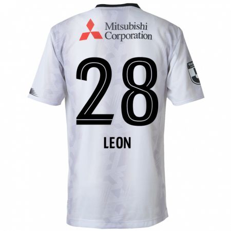 Kandiny Férfi Leon Nozawa #28 Fehér Fekete Idegenbeli Jersey 2024/25 Mez Póló Ing