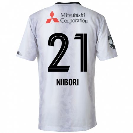 Kandiny Férfi Keita Niibori #21 Fehér Fekete Idegenbeli Jersey 2024/25 Mez Póló Ing