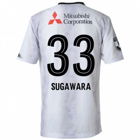 Kandiny Férfi Yuta Sugawara #33 Fehér Fekete Idegenbeli Jersey 2024/25 Mez Póló Ing