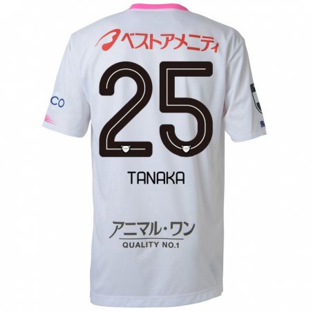 Kandiny Férfi Yuto Tanaka #25 Fehér Kék Rózsaszín Idegenbeli Jersey 2024/25 Mez Póló Ing