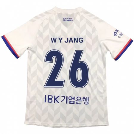 Kandiny Férfi Young-Woo Jang #26 Fehér Kék Idegenbeli Jersey 2024/25 Mez Póló Ing