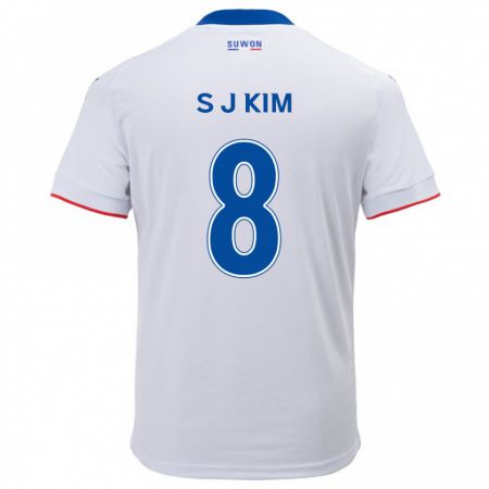 Kandiny Férfi Ji-Sung Kim #8 Fehér Kék Idegenbeli Jersey 2024/25 Mez Póló Ing