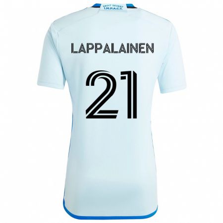 Kandiny Férfi Lassi Lappalainen #21 Jégkék Idegenbeli Jersey 2024/25 Mez Póló Ing