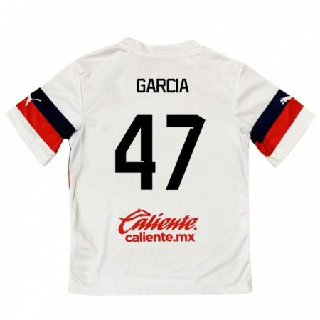 Kandiny Férfi Gael García #47 Fehér Piros Idegenbeli Jersey 2024/25 Mez Póló Ing