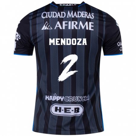 Kandiny Férfi Omar Mendoza #2 Fehér Fekete Idegenbeli Jersey 2024/25 Mez Póló Ing