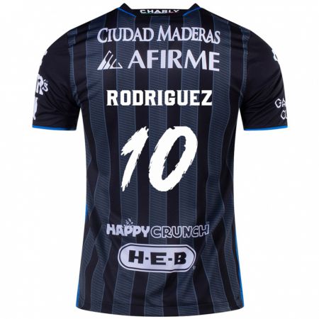 Kandiny Férfi Lucas Rodríguez #10 Fehér Fekete Idegenbeli Jersey 2024/25 Mez Póló Ing