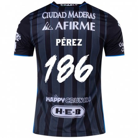 Kandiny Férfi José Pérez #186 Fehér Fekete Idegenbeli Jersey 2024/25 Mez Póló Ing