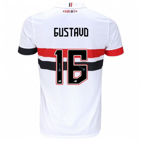 Kandiny Női Luiz Gustavo #16 Fehér Piros Fekete Hazai Jersey 2024/25 Mez Póló Ing