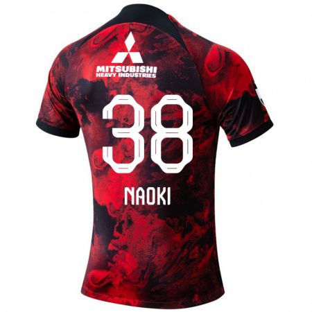 Kandiny Női Naoki Maeda #38 Piros Fekete Hazai Jersey 2024/25 Mez Póló Ing