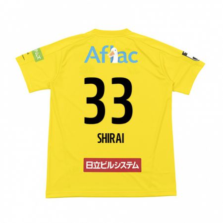 Kandiny Női Eiji Shirai #33 Sárga Fekete Hazai Jersey 2024/25 Mez Póló Ing