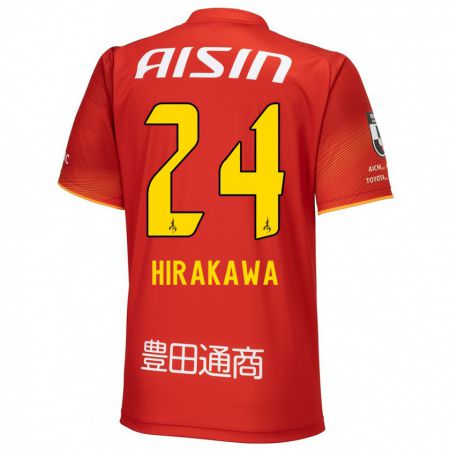 Kandiny Női Haruto Hirakawa #24 Piros Fehér Sárga Hazai Jersey 2024/25 Mez Póló Ing