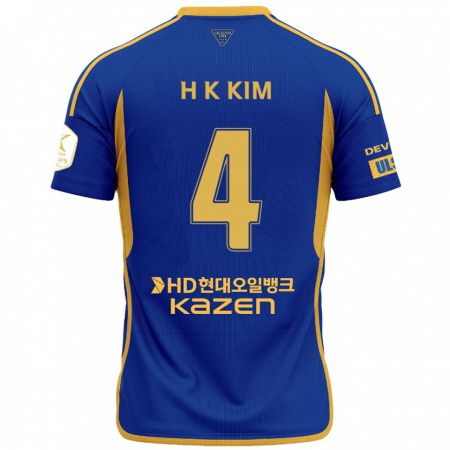 Kandiny Női Kee-Hee Kim #4 Kék Sárga Hazai Jersey 2024/25 Mez Póló Ing