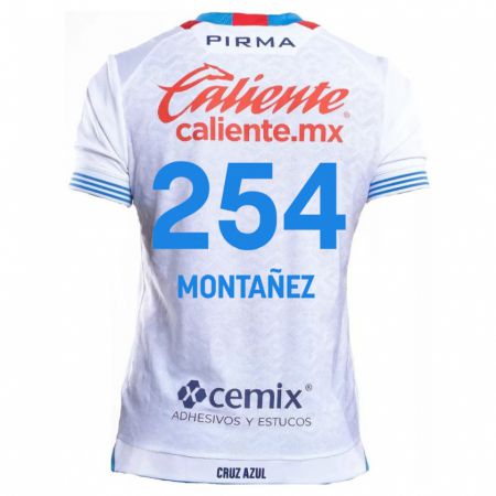 Kandiny Női Humberto Montañez #254 Fehér Kék Idegenbeli Jersey 2024/25 Mez Póló Ing