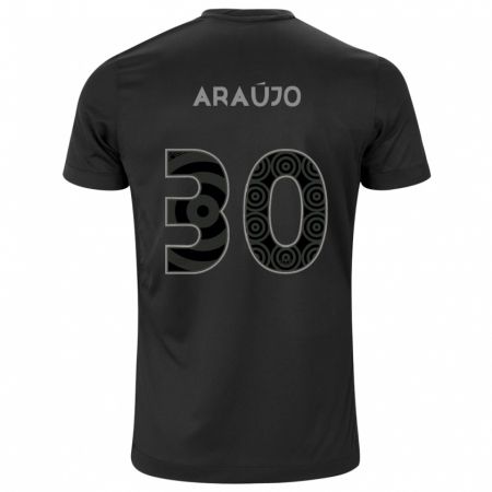 Kandiny Női Matheus Araújo #30 Fekete Idegenbeli Jersey 2024/25 Mez Póló Ing