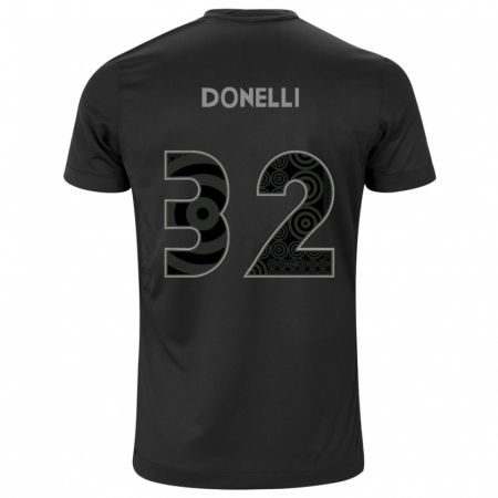 Kandiny Női Matheus Donelli #32 Fekete Idegenbeli Jersey 2024/25 Mez Póló Ing