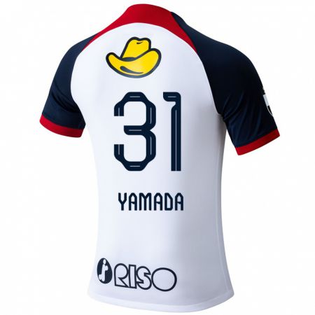 Kandiny Női Taiki Yamada #31 Fehér Kék Piros Idegenbeli Jersey 2024/25 Mez Póló Ing