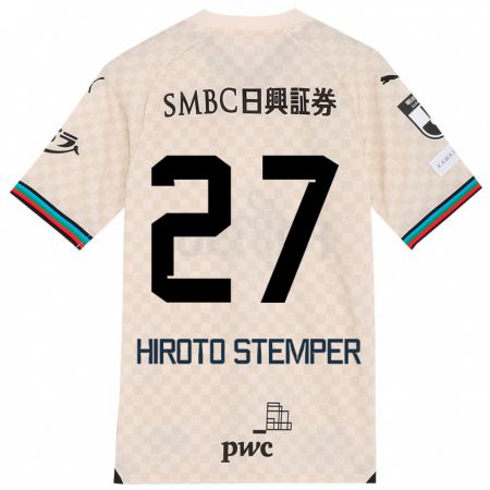 Kandiny Női Luka Hiroto Stemper #27 Fehér Szürke Idegenbeli Jersey 2024/25 Mez Póló Ing