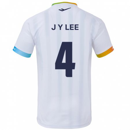 Kandiny Női Young-Jun Lee #4 Fehér Kék Idegenbeli Jersey 2024/25 Mez Póló Ing