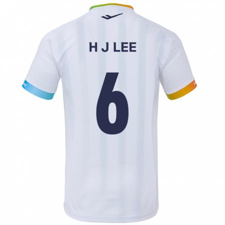 Kandiny Női Ju-Hwan Lee #6 Fehér Kék Idegenbeli Jersey 2024/25 Mez Póló Ing