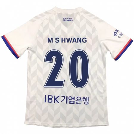 Kandiny Női Soon-Min Hwang #20 Fehér Kék Idegenbeli Jersey 2024/25 Mez Póló Ing