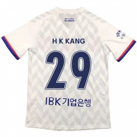 Kandiny Női Kyo-Hun Kang #29 Fehér Kék Idegenbeli Jersey 2024/25 Mez Póló Ing